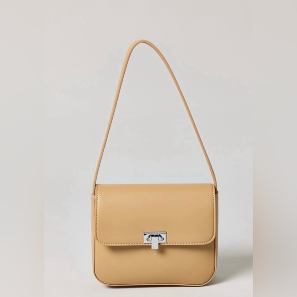 Kimchi Blue Mae Retro Beige Shoulder Bag